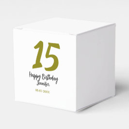 Caixinha De Lembrancinhas 15 aniversário quiencenera adicionar data ano ouro