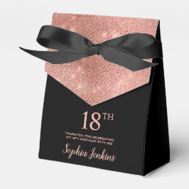 Caixinha De Lembrancinhas 18th Birthday Rose Gold Thank You Favor Box
