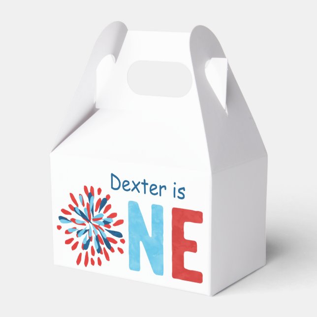 Caixinha De Lembrancinhas 4 de julho Primeiro Aniversário (Frente)