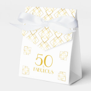 Caixinha De Lembrancinhas 50 e branco fabuloso e ouro do estilo do art deco