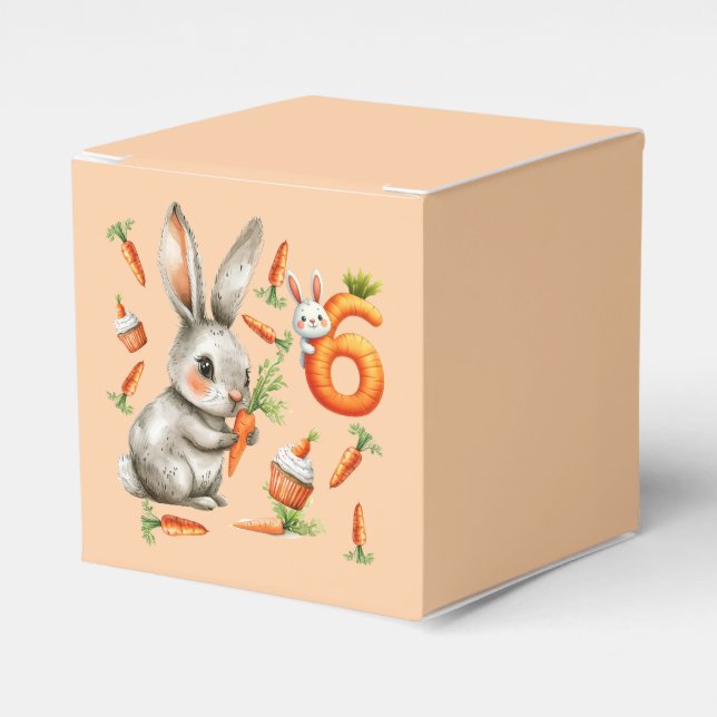 Caixinha De Lembrancinhas 6 de Bunnies e Carrots (Frente)