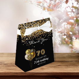 Caixinha De Lembrancinhas 70 aniversário obrigado de leopardo preto