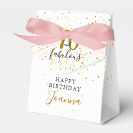 Caixinha De Lembrancinhas 70 e fabuloso aniversário Dourado e negro Elegante