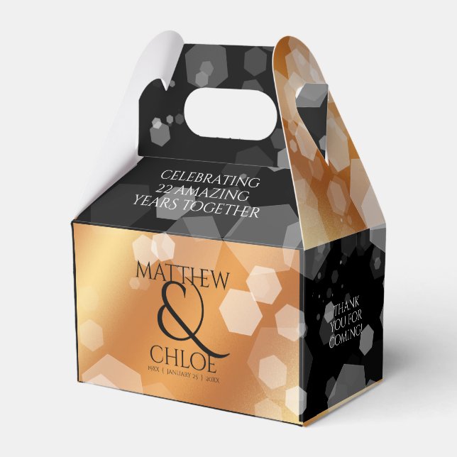 Caixinha De Lembrancinhas 7 22º aniversário do Casamento de Cobre (Frente)