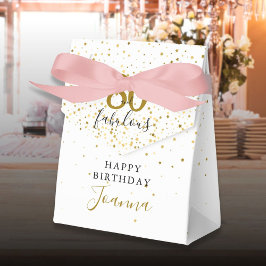 Caixinha De Lembrancinhas 80 e Fabuloso Aniversário Dourado e Preto Elegante
