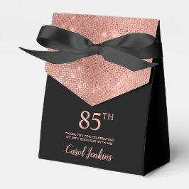 Caixinha De Lembrancinhas 85th Birthday Rose Gold Thank You Favor Box