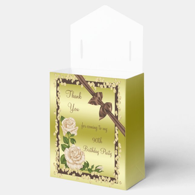 Caixinha De Lembrancinhas 90 de Foca-marfim, Arcos e diamantes (Aberto)