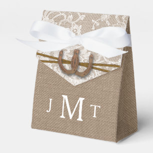 Caixinha De Lembrancinhas A Coleção de Casamentos de Ferradura Rústica