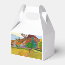 A famosa pintura Tahitian Landscape de Paul Gaugui