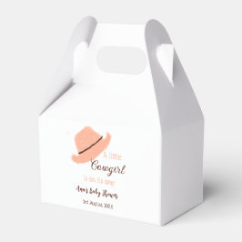 Caixinha De Lembrancinhas A little cowgirl is on it's way orange baby shower