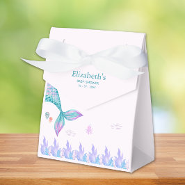 Caixinha De Lembrancinhas a Little Mermaid is on her way Girl Baby Shower