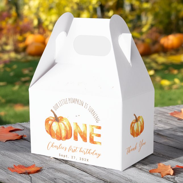 Caixinha De Lembrancinhas A Nossa Pequena Abóbora Cai Primeiro Aniversário C (Criador carregado)