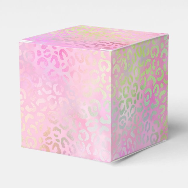 Caixinha De Lembrancinhas A Série Leopardo Iridescente Design 1 (Frente)