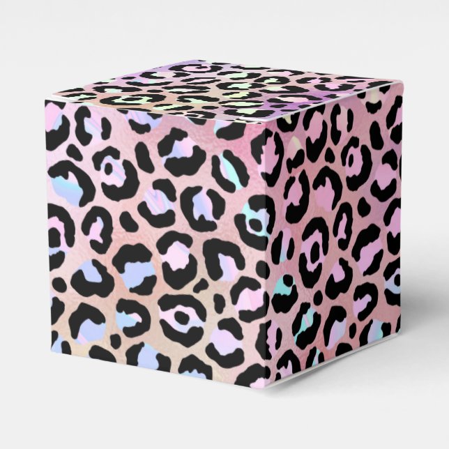 Caixinha De Lembrancinhas A Série Leopardo Iridescente Design 6 (Frente)
