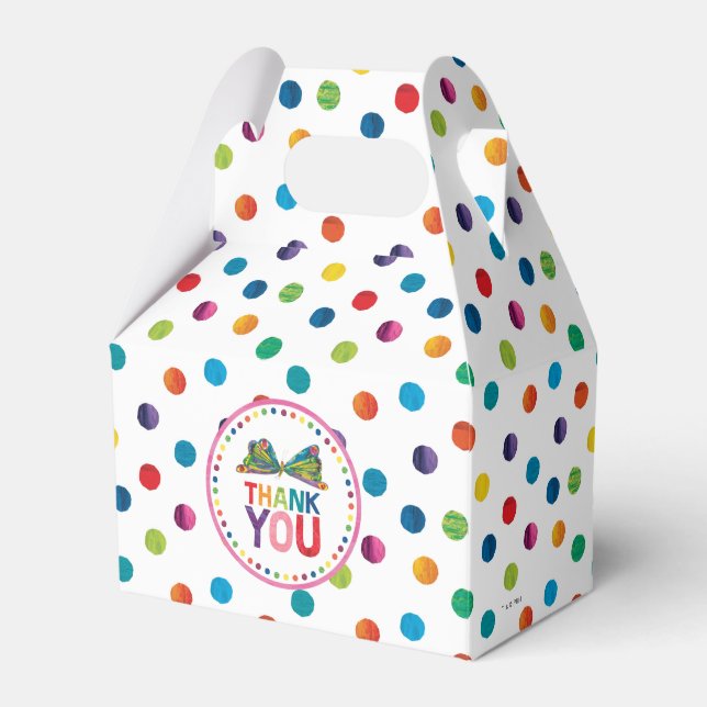 Caixinha De Lembrancinhas A Tendência Muito Faminta da Lagarta | Obrigado (Frente)