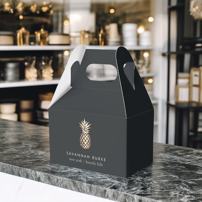 Caixinha De Lembrancinhas Abacaxi de Cobre Elegante | Boutique personalizado (Criador carregado)