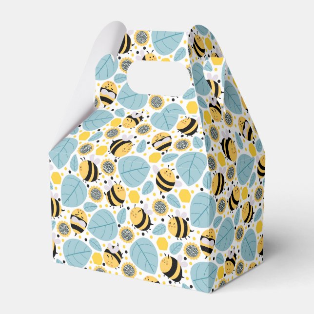 Caixinha De Lembrancinhas Abelhas de mel e flores solares (Frente)