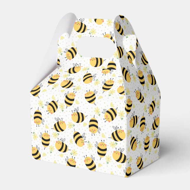 Caixinha De Lembrancinhas Abelhas de mel e flores solares (Frente)