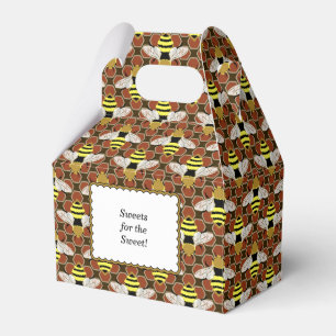 Caixinha De Lembrancinhas Abelhas e Padrões de Honeycomb