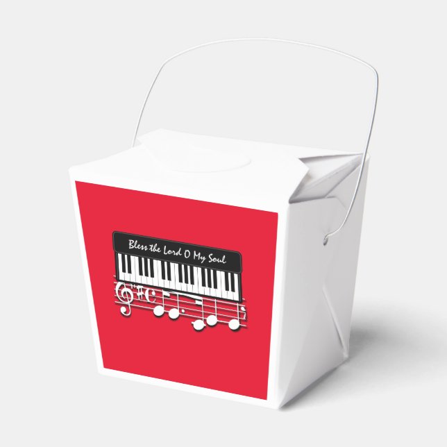 Caixinha De Lembrancinhas Abençoe o Senhor Piano (Frente)