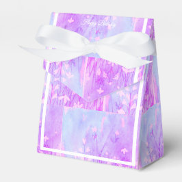 Caixinha De Lembrancinhas Abóbora-Púrpura Aquarela-Vidro B-dia Presente/