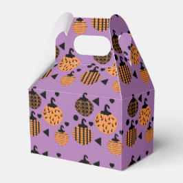 Caixinha De Lembrancinhas Abóboras de Confetes Geométricos de Halloween Fofa