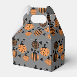 Caixinha De Lembrancinhas Abóboras de Confetes Geométricos de Halloween Fofa
