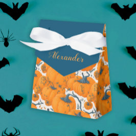 Caixinha De Lembrancinhas Abóboras Laranja Resfriado Outono Halloween 
