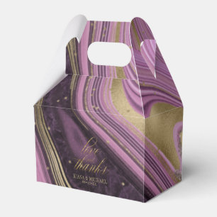 Caixinha De Lembrancinhas Abstrato Agate Wedding Mauve V1 ID827