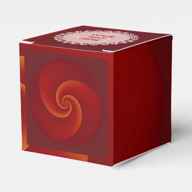 Caixinha De Lembrancinhas Abstrato Background Spirals soft III + seu texto (Frente)