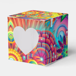 Caixinha De Lembrancinhas Abstrato Boho do Padrão Retroativo Funky