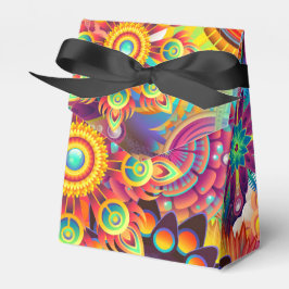 Caixinha De Lembrancinhas Abstrato Boho do Padrão Retroativo Funky