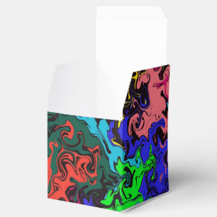 Caixinha De Lembrancinhas Abstrato Colorida Twirly /