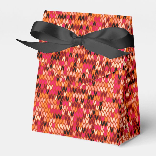 Caixinha De Lembrancinhas Abstrato com formato nativo na sombra vermelha (Frente)