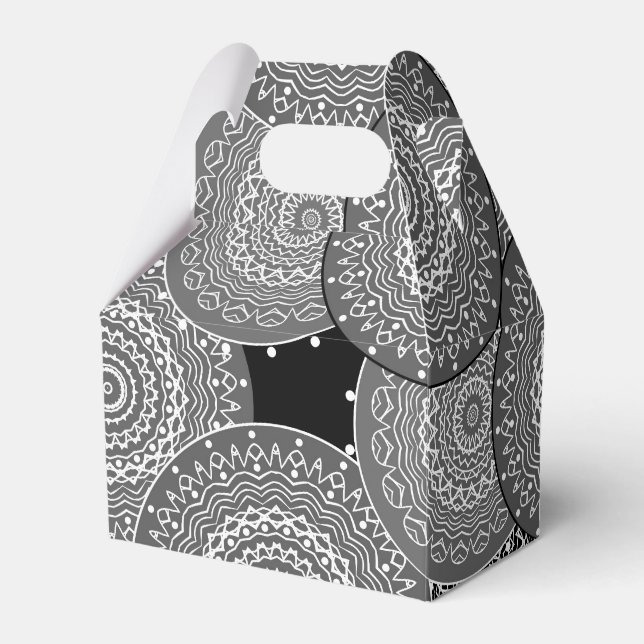 Caixinha De Lembrancinhas Abstrato modernos círculos geométricos em forma de (Frente)