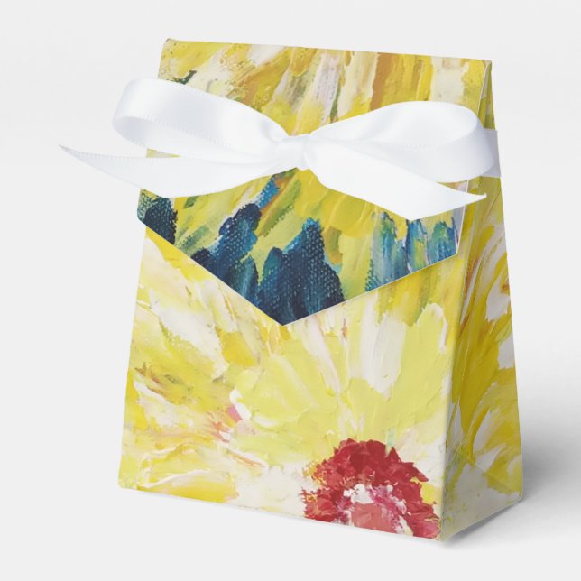 Caixinha De Lembrancinhas Abstrato, pintura impressionista (Frente)