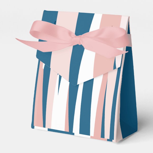 Caixinha De Lembrancinhas Abstrato rosa azul e branco (Frente)