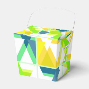 Caixinha De Lembrancinhas Abstrato verde amarelo