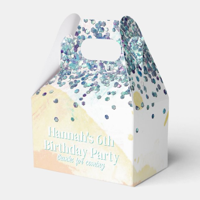 Caixinha De Lembrancinhas Abstrato Watercolor Paint Party (Frente)