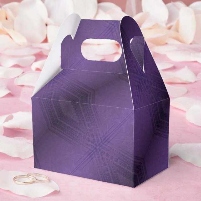 Caixinha De Lembrancinhas Aceitação | Padrão de Boho Eclético Violet (Casamento)