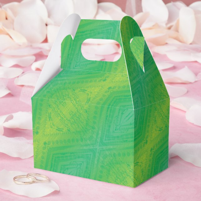 Caixinha De Lembrancinhas Aceitação | Padrão do Shibori Azul Amarelo (Casamento)