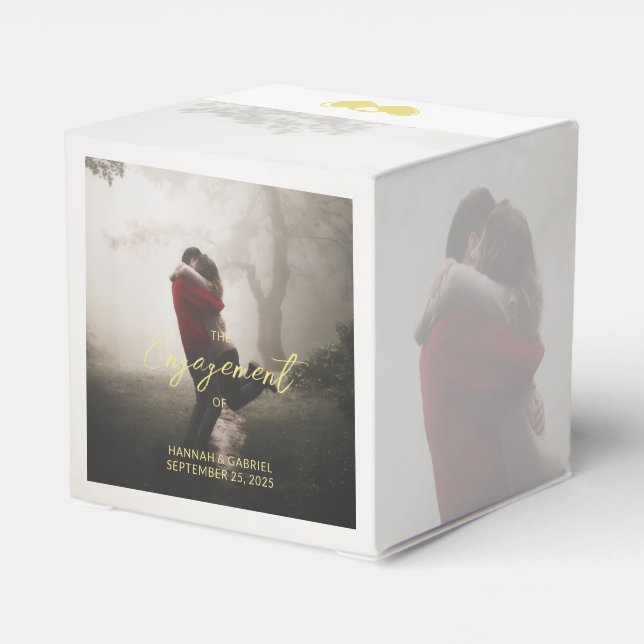 Caixinha De Lembrancinhas Adicionar Casamento de Foto (Verso)