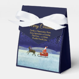 Caixinha De Lembrancinhas Adicionar Nome da Família / Organização Azul + Pap