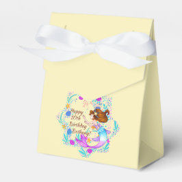 Caixinha De Lembrancinhas Adicione o nome Brown Hair Sereia Mauve no Cream P