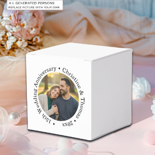 Caixinha De Lembrancinhas Adicione Sua Própria Foto de Casal 15º Aniversário