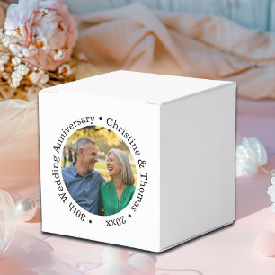 Caixinha De Lembrancinhas Adicione Sua Própria Foto de Casal 30º Aniversário