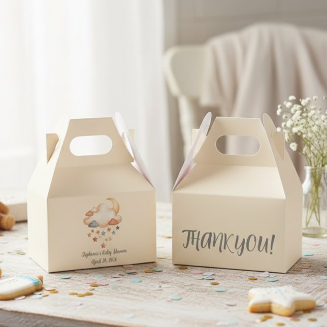 Caixinha De Lembrancinhas Adoption Shower – Dreamy Star (Baby shower guest favor box)