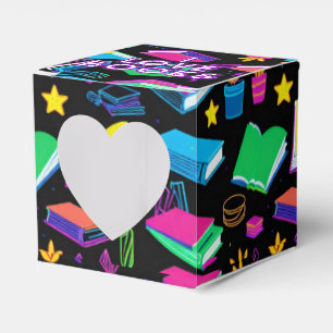 Caixinha De Lembrancinhas Adoro Livros Cubo Colorido