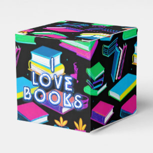 Caixinha De Lembrancinhas Adoro Livros Cubo Colorido