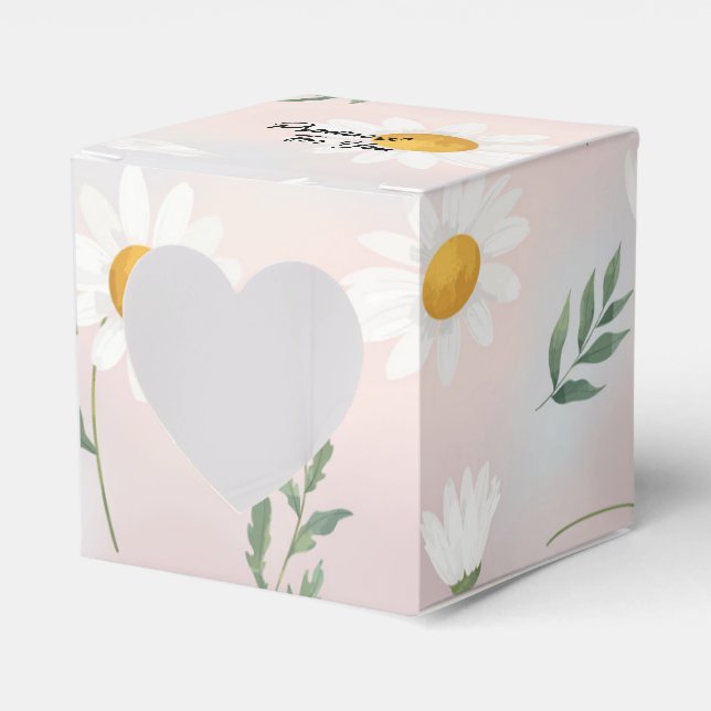 Caixinha De Lembrancinhas Aesthetic Daisy Flowers Pattern Favor Box (Frente)